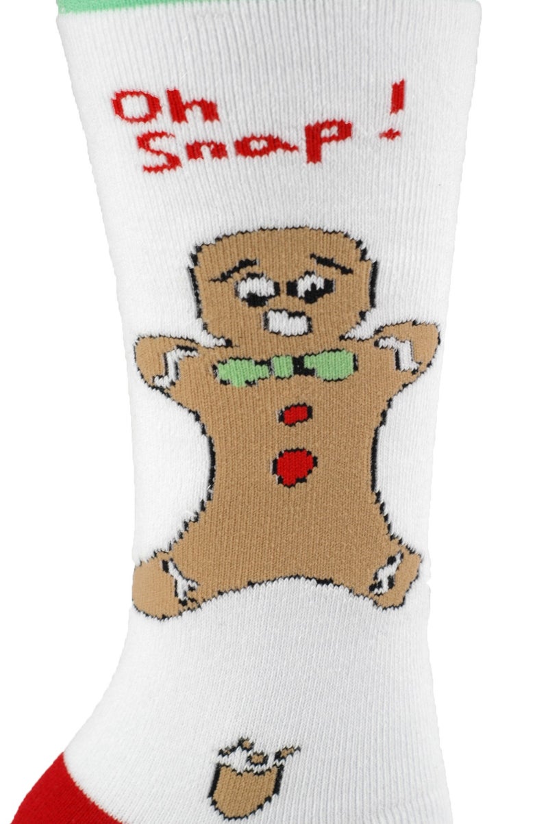 Tree Buddees Unisex Adult - Oh Snap! Funny Gingerbread Man Christmas Socks - Image 3